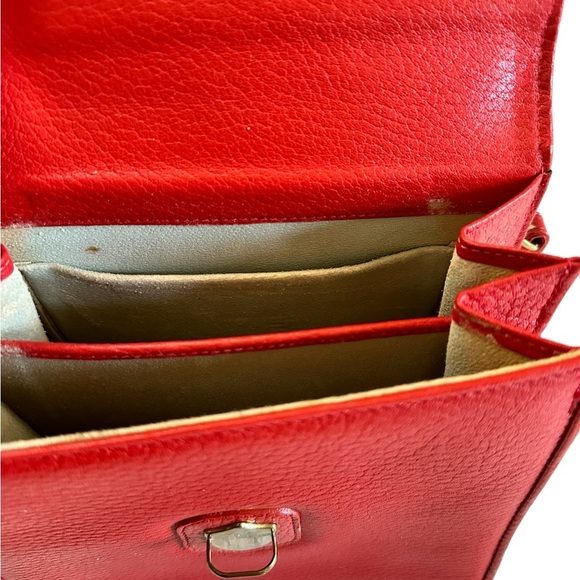 Dooney & Bourke Red Leather Crossbody bag Size 7.5 x 7.5” - Picture 17 of 17